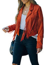 Fringed Hem Tassel Cardigan Crop Top