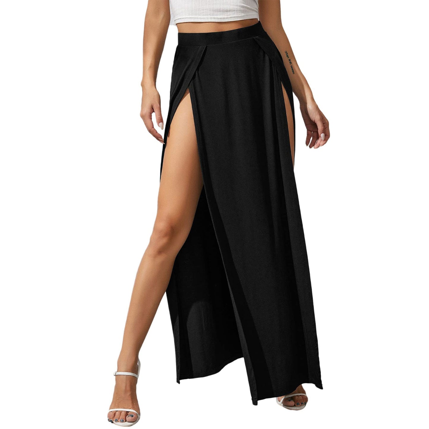 Casual High Split Long Skirt