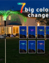 7 Color jellyfish Solar Led garden fiber optic Lamp jellyfish