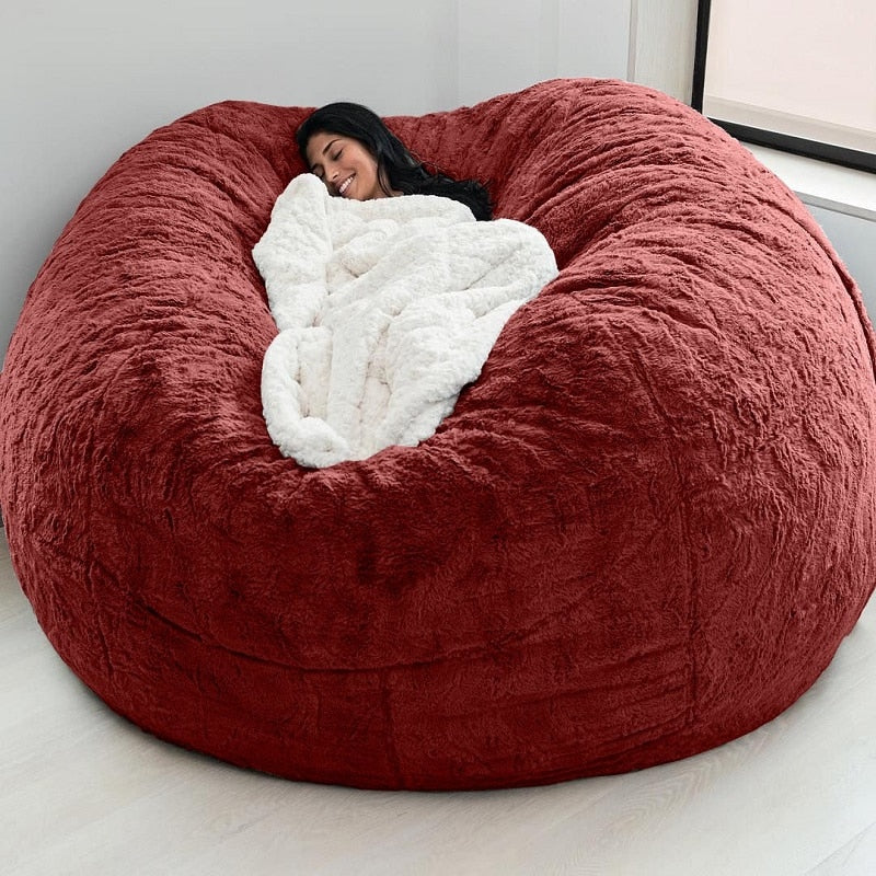 Giant Fur Bean Bag Lazy Sofa Bed