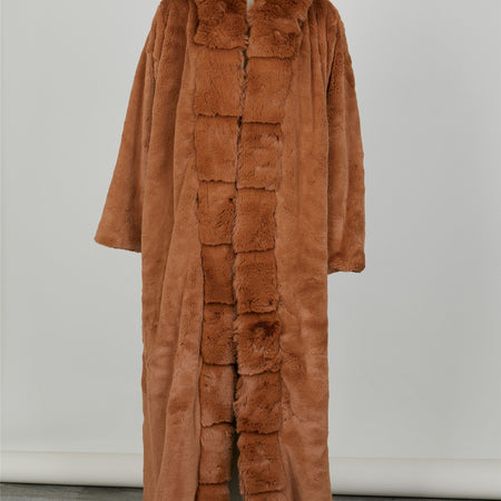 Warm Thick Long Faux Fur Coat With Hood