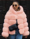 High Quality Warm Thick Hooded Fur Winter Coat