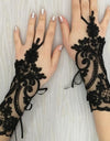 Lace Flower Hollow Fishnet Fingerless Gloves