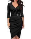 High Quality Casual Elegant Irregular Dress With Belt