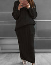 Warm Knitted 2 Piece Pullover Sweater Set