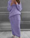 Warm Knitted 2 Piece Pullover Sweater Set