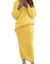 Warm Knitted 2 Piece Pullover Sweater Set