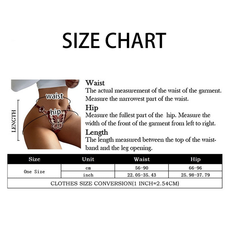 Cute Butterfly Embroidery Women Thongs