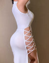 Silky Spaghetti Strap Long Dress