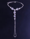 Silver Color/Gold Color Rhinestone Toe Loop Anklet