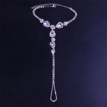 将图片加载到图库查看器，Silver Color/Gold Color Rhinestone Toe Loop Anklet
