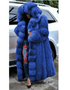 Warm Thick Long Faux Fur Coat With Hood