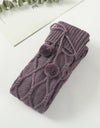 1Pair Braided Bowknot Knee High Long Sock Stockings