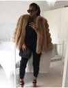 Elegant Windproof Thick Faux Fox Fur Long Coat