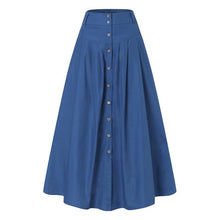 गैलरी व्यूवर में इमेज लोड करें, Casual Loose Hem Button A-line Long Skirt
