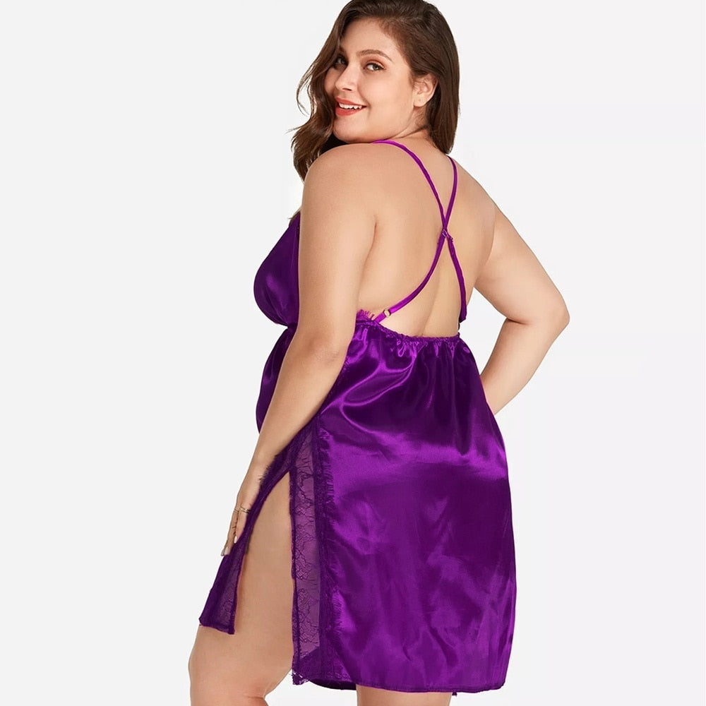 High Quality V-Neck Plus Size Sexy Lingerie Nightwear L-8XL