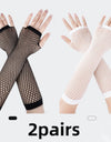 Fishnet Fingerless Long Gloves
