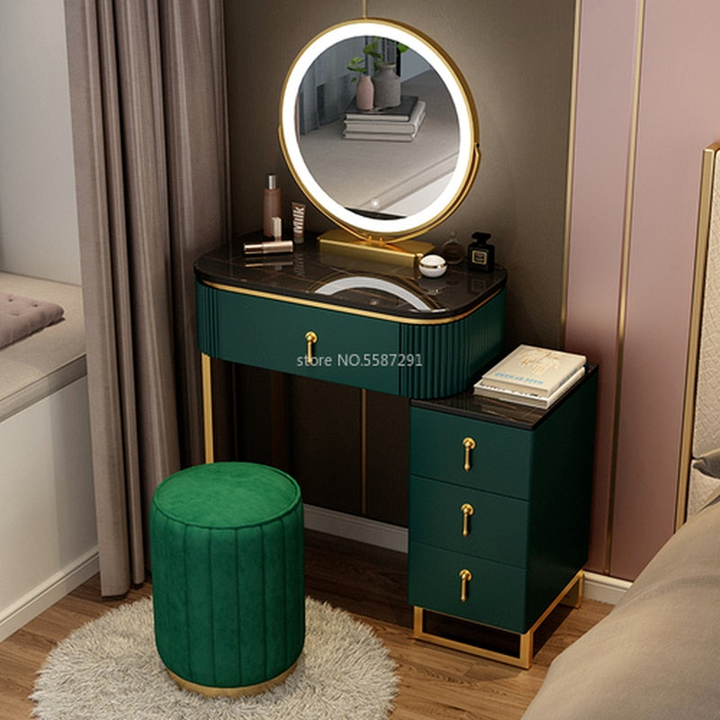 60CM Makeup Dressing Table Cabinet set With Stool