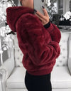 New Faux Fur Coat With Hood