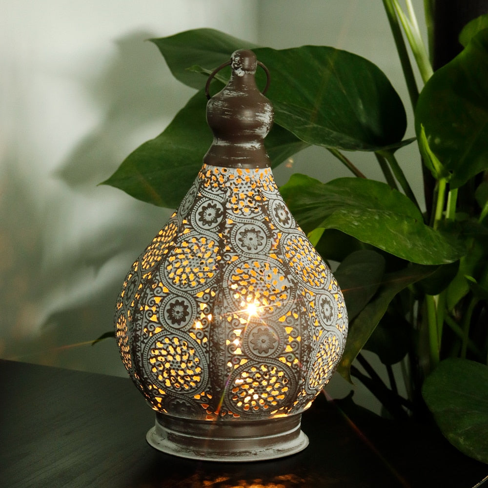 Battery Operated Moroccan Table Lamp