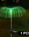 7 Color jellyfish Solar Led garden fiber optic Lamp jellyfish