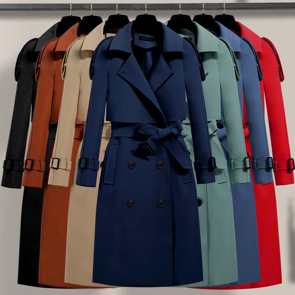 Brand New Long Double Breasted Women's Trench Coat