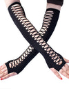Elastic Fingerless Mesh Gloves