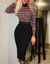 Casual Elegant Fashion Print Work Dress