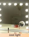 LED Large Makeup Mirror with 14 Dimmable Bulbs Hollywood Lighting and Charging Ports