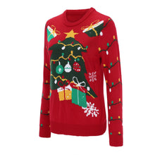 Cargar imagen en el visor de la galería, Autumn And Winter Round Neck Christmas Pattern Pullover
