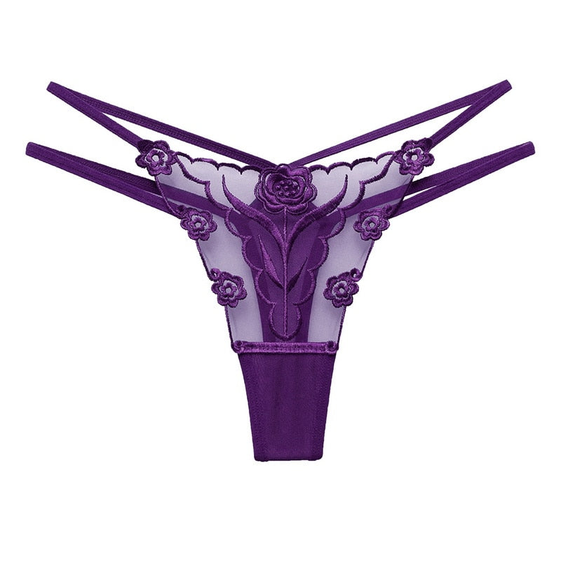 Cute Butterfly Embroidery Women Thongs