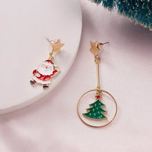 Carica l&#39;immagine nel visualizzatore di Gallery, Fashion Green Red Color Star Ball Christmas Earring Women
