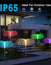 7 Color jellyfish Solar Led garden fiber optic Lamp jellyfish