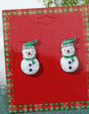 Fashion Green Red Color Star Ball Christmas Earring Women