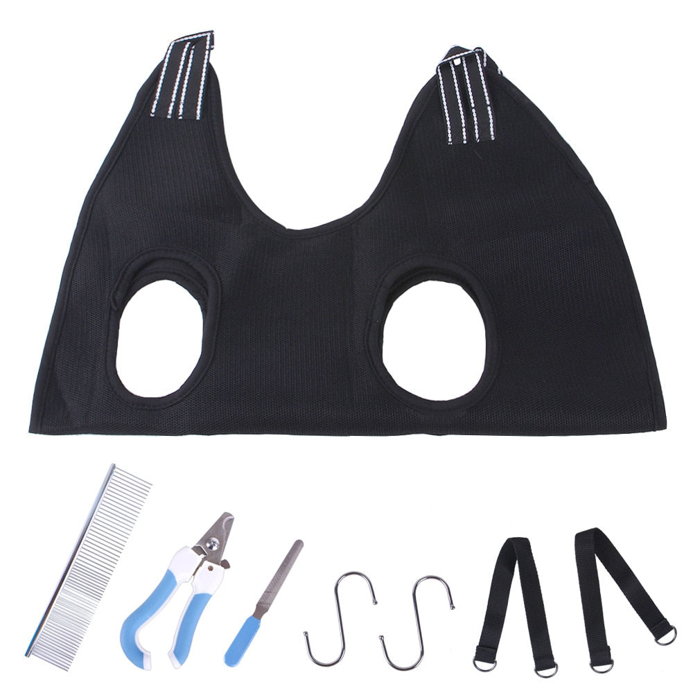 Pet Cat Grooming Hammock Helper