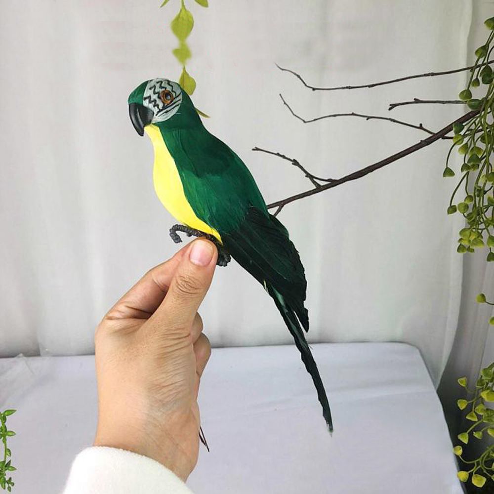 25cm Handmade Simulation Parrot Lawn Figurine