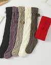 1Pair Braided Bowknot Knee High Long Sock Stockings