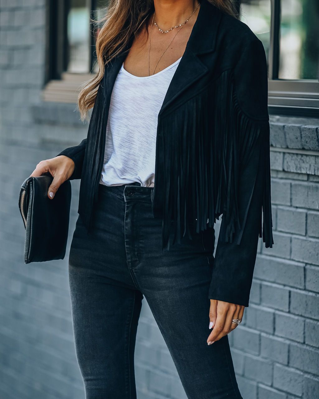 Fringed Hem Tassel Cardigan Crop Top
