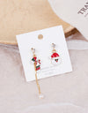 Fashion Green Red Color Star Ball Christmas Earring Women