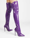 Over Knee Patent Leather High heel Long Zipper Boots