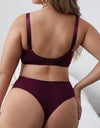 Plus size Sexy Lace thong And Bra set