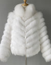 Luxury Real Fox Fur Coat(Reversible) With High-Grade Silk Liner