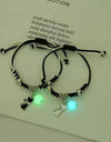 Luminous Cat/Star/Key & Heart Bracelet With Adjustable Rope