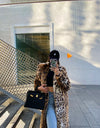 Long Thick Fluffy Faux Fur Tiger Print Coat