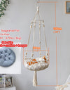Big 40x120cm Cat Hammock Window Macramé Pet Bed