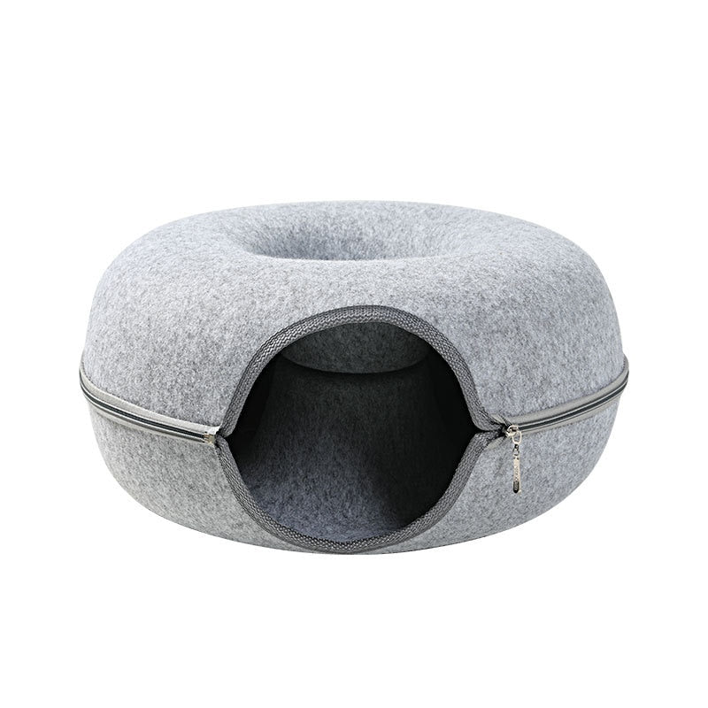 Donut Bed with Zipper Cat House