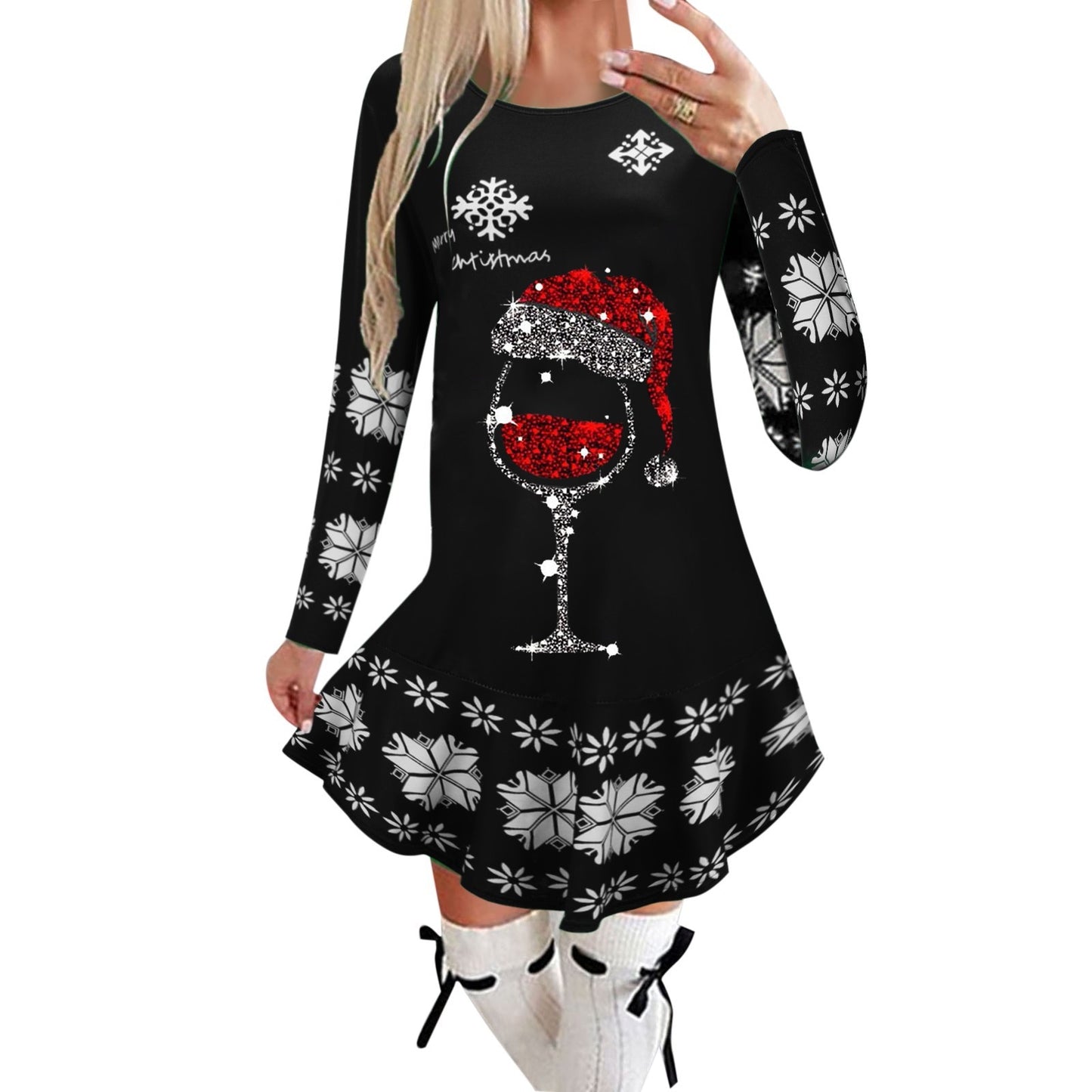 Long-sleeved Christmas Casual Sexy Dress