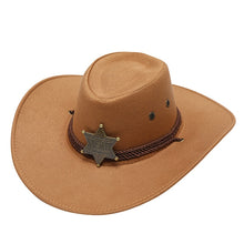 Load image into Gallery viewer, Western cowboy Sheriff hat
