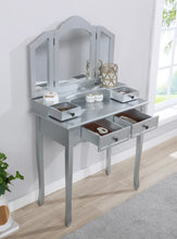 Load image into Gallery viewer, Wooden Vanity Make Up Table and Stool Set With Table Mirrors
