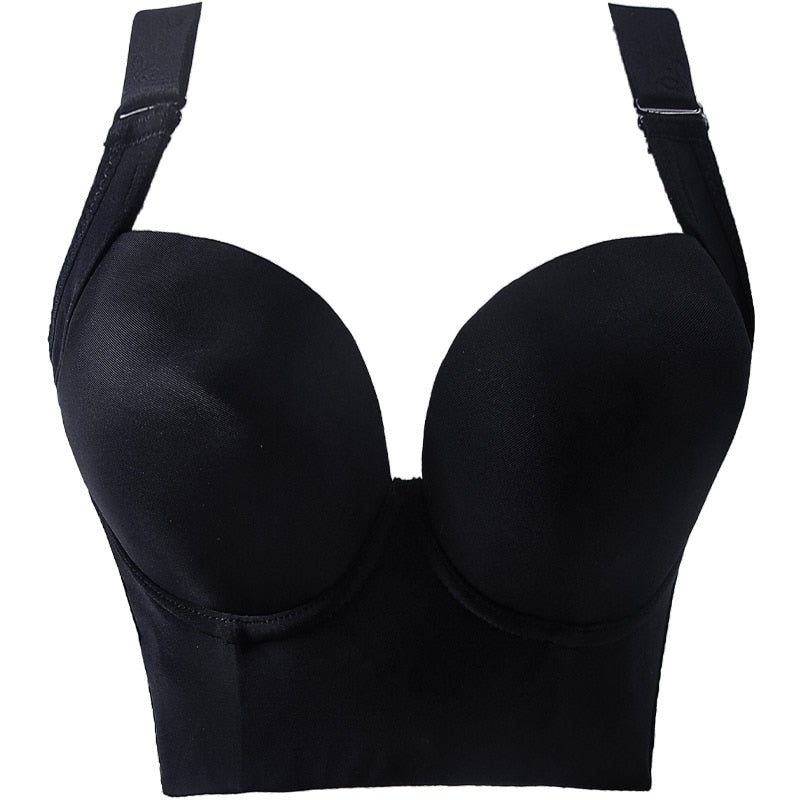 Hide Back Fat With Anti-sagging Deep Cup Push Up Shaper Bra